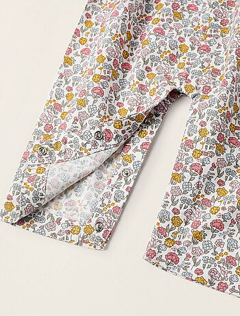 Combi-Short en Coton Floral