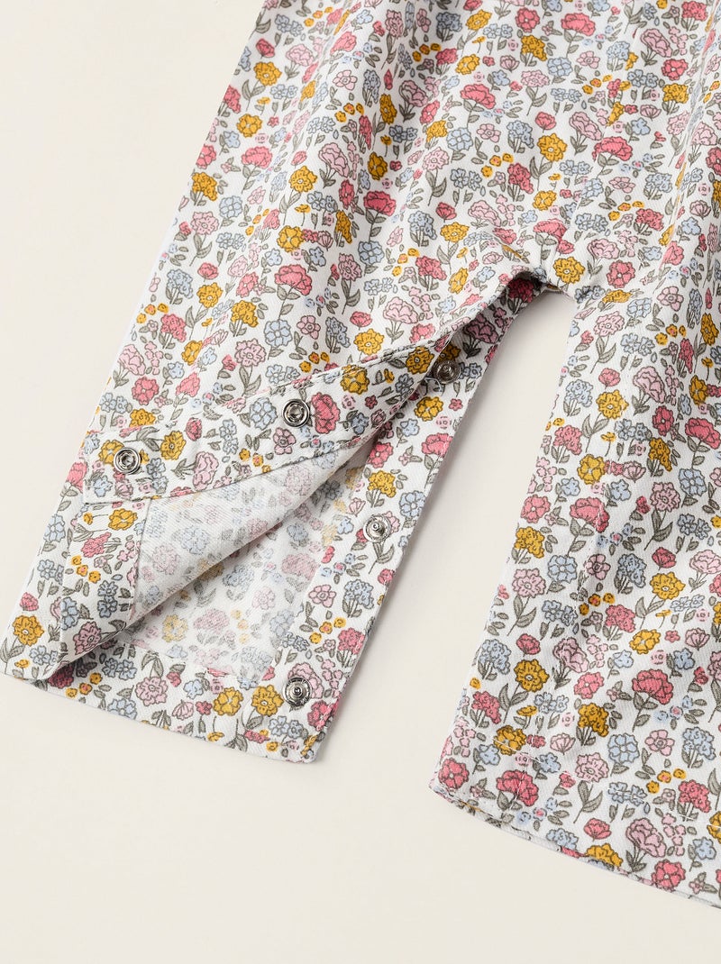 Combi-Short en Coton Floral Beige clair - Kiabi