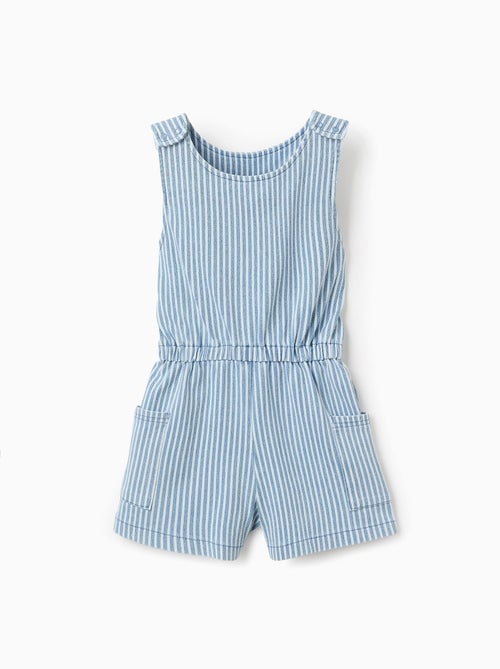 Combi-short en Jean à Rayures - Kiabi