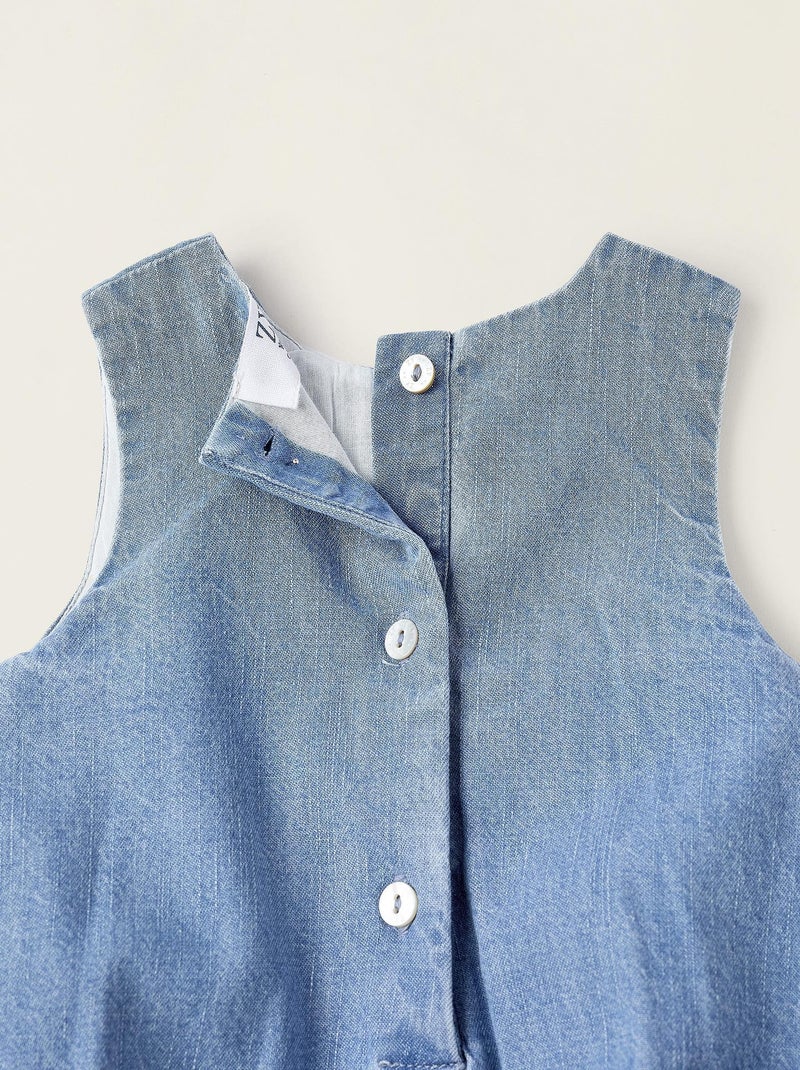 Combi-short en jean bleu pour nouveau-née manches courtes ISTANBUL Bleu - Kiabi