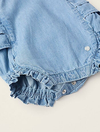 Combi-short en Jean Léger avec Volants