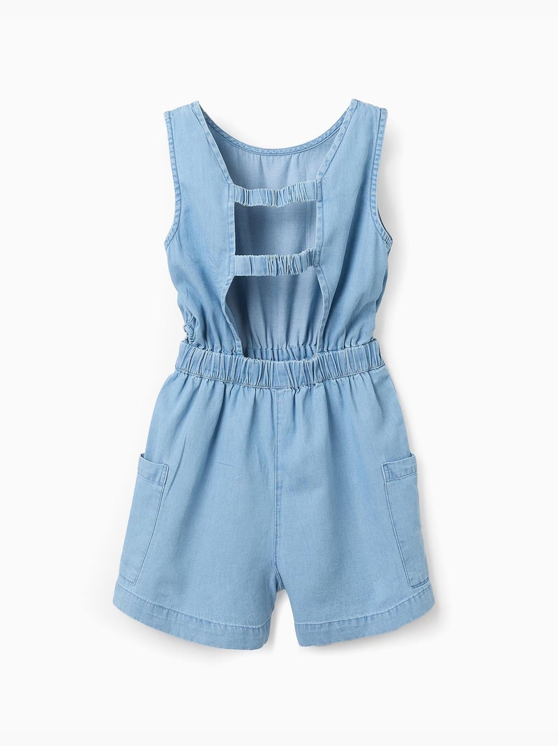 Combi-short en Jean Léger Bleu clair - Kiabi
