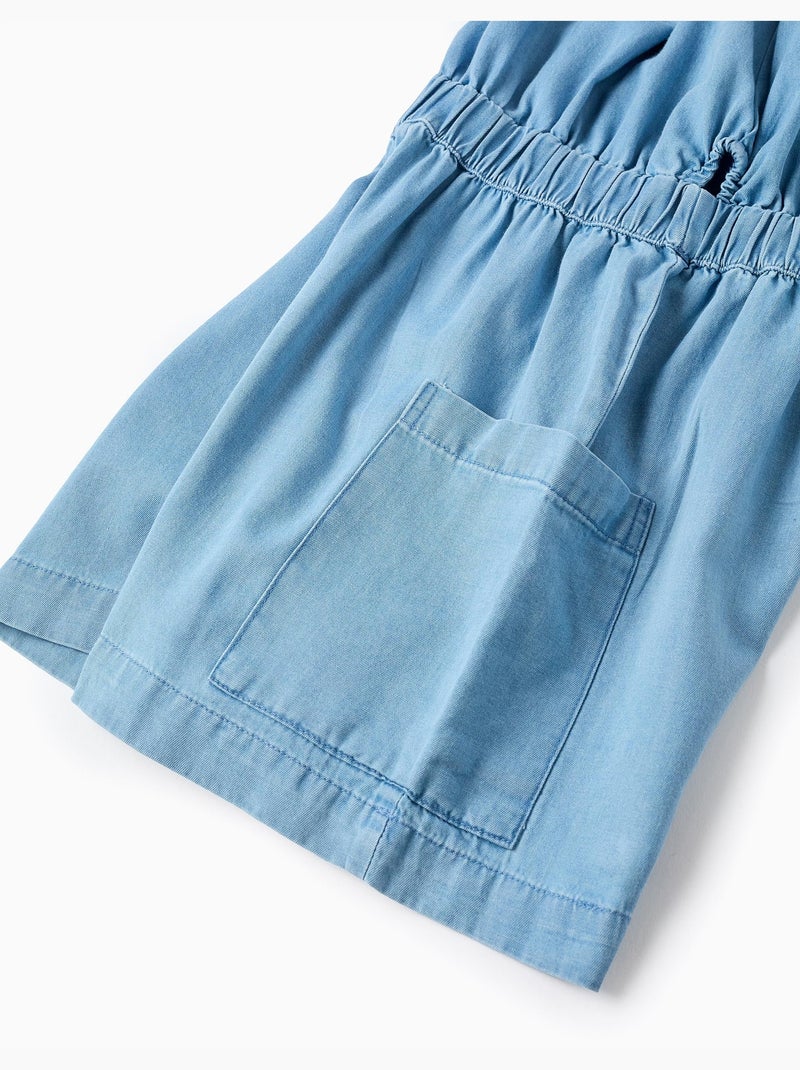 Combi-short en Jean Léger Bleu clair - Kiabi
