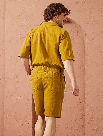 Combi short en lin mélangé - Unisexe