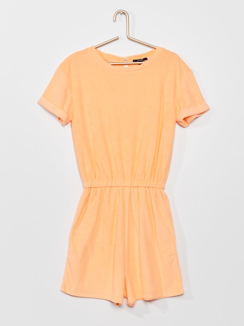 Combi-short en maille éponge Orange - Kiabi