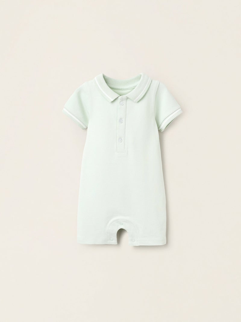 Combi-short en Piqué Vert clair - Kiabi