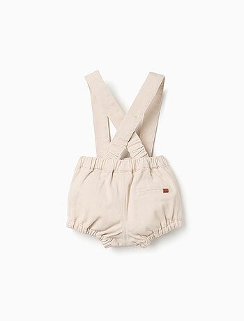 Combi-short en Sergé avec Bretelles Ajustables