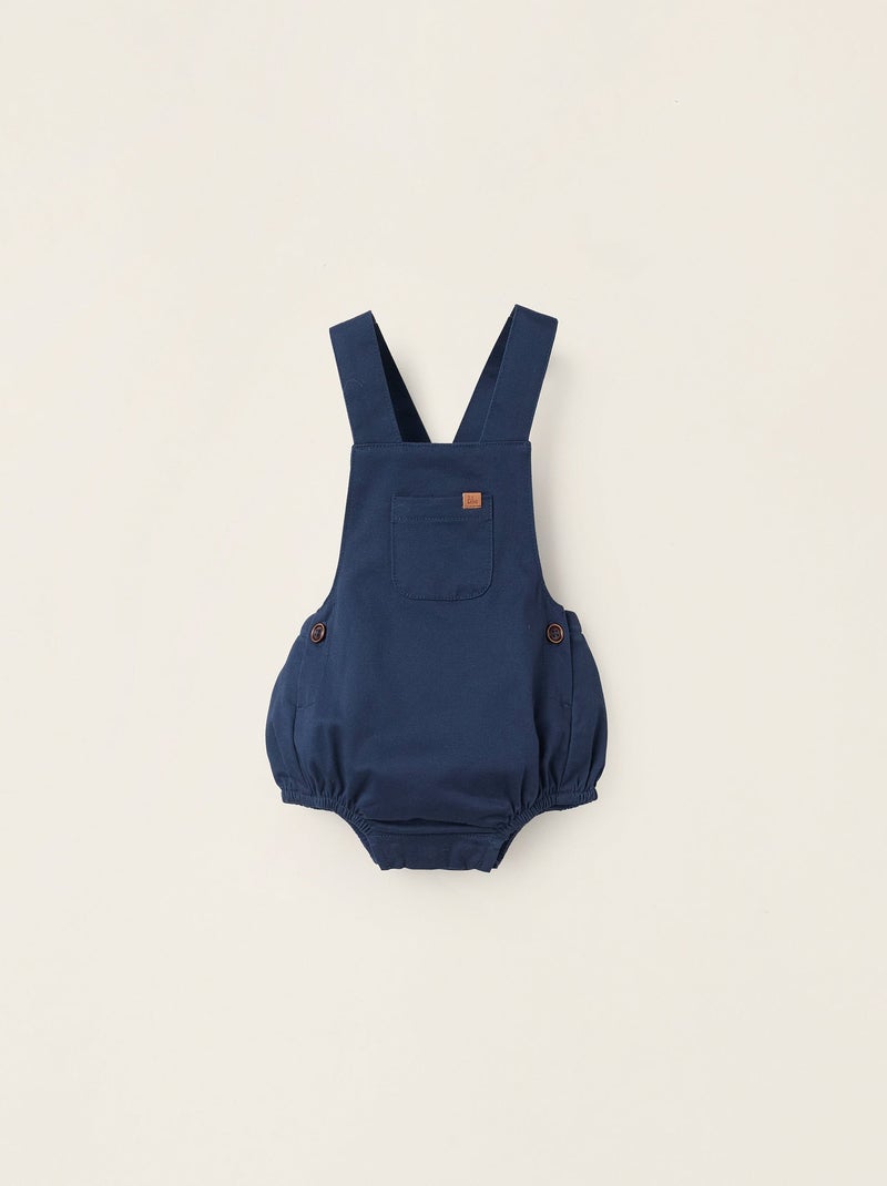 Combi-short en Sergé avec Doublure en Coton Bleu foncé - Kiabi
