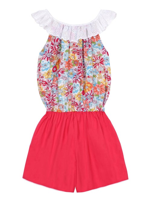 Combi-Short Été   Col Élastique Dentelle  Fleuri   LOLITA - La Faute à Voltaire - Kiabi