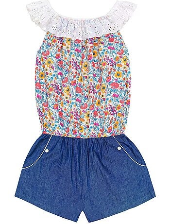 Combi-Short Fleuri Liberty Fleuri LOLITA - La Faute à Voltaire