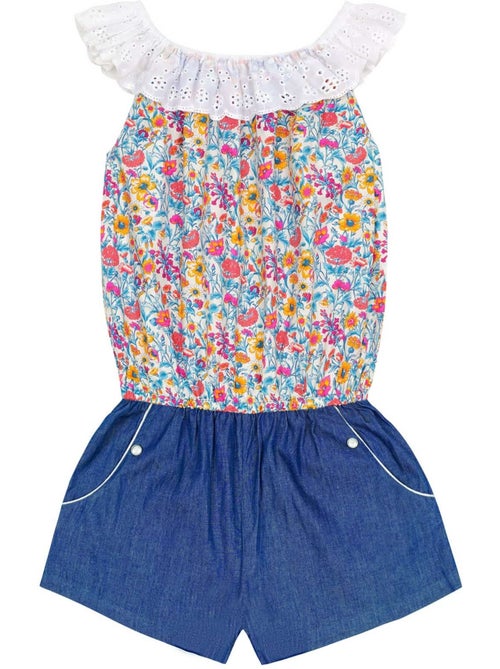 Combi-Short  Fleuri Liberty Fleuri   LOLITA - La Faute à Voltaire - Kiabi