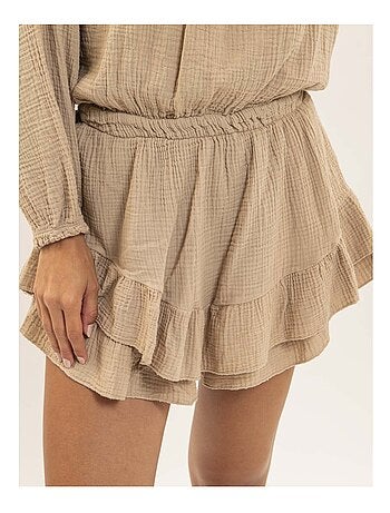 Combi-short gaze de coton XITONIA