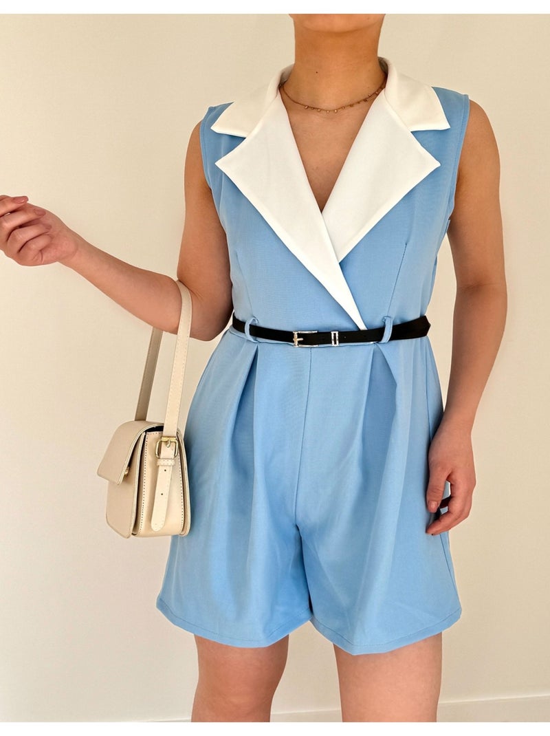 Combi Short Kebello Blanc Bleu - Kiabi