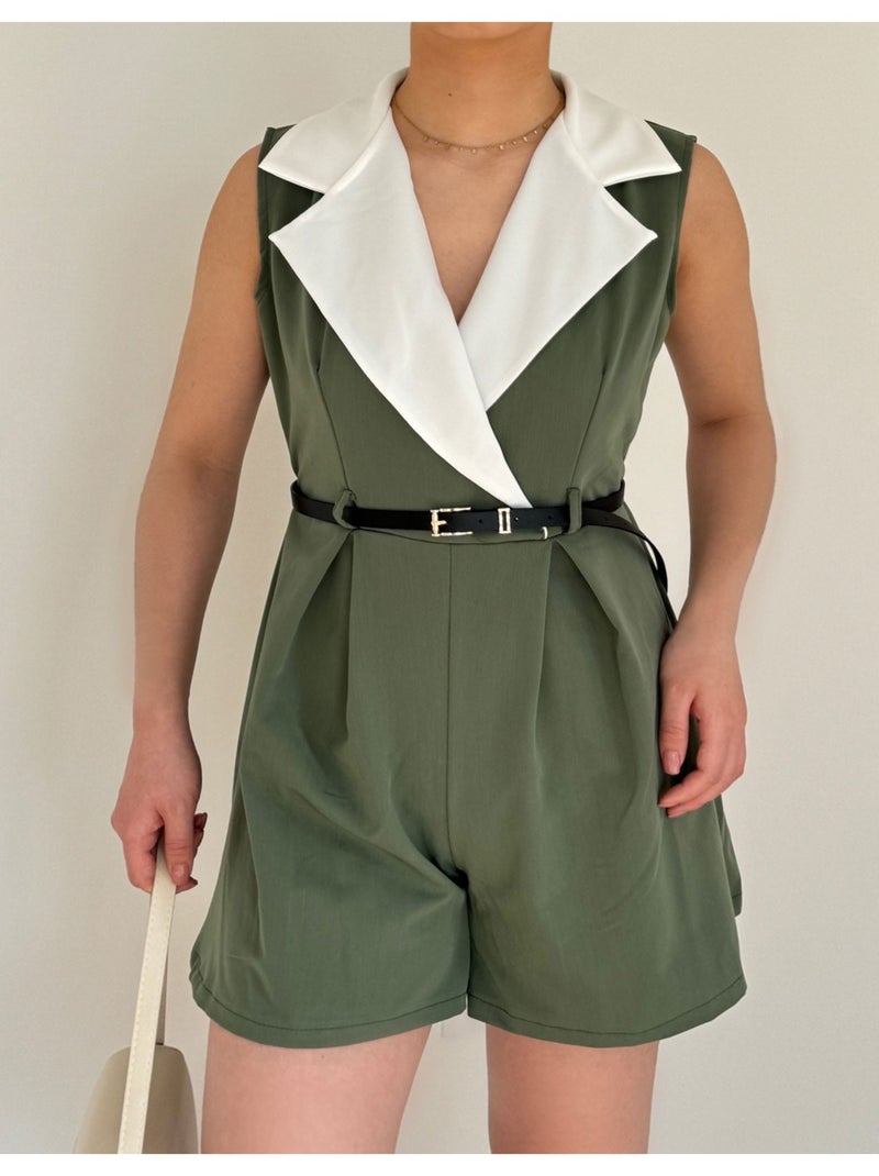 Combi Short Kebello Blanc Vert - Kiabi