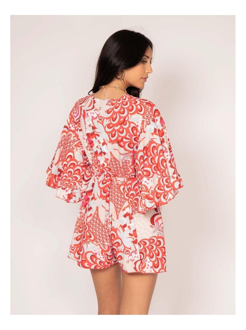 Combi short motifs XOTIS Rouge - Kiabi