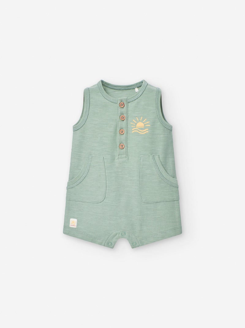 Combi-short Vichy Vert clair - Kiabi