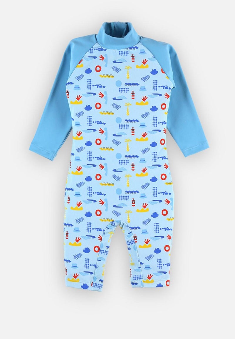 Combi UV à imprimés, - Archimède Bleu - Kiabi