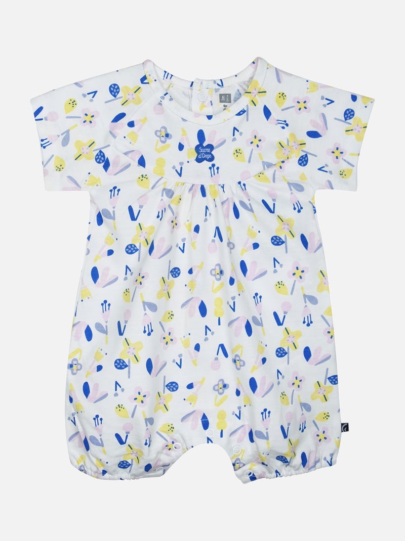 COMBICOURT BANDEAU GOLDEN MANCHES COURTES NAISSANCE Blanc - Kiabi