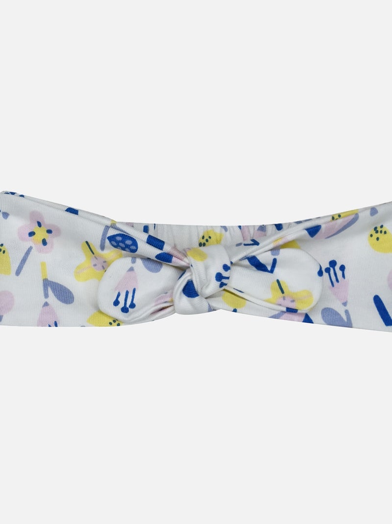 COMBICOURT BANDEAU GOLDEN MANCHES COURTES NAISSANCE Blanc - Kiabi