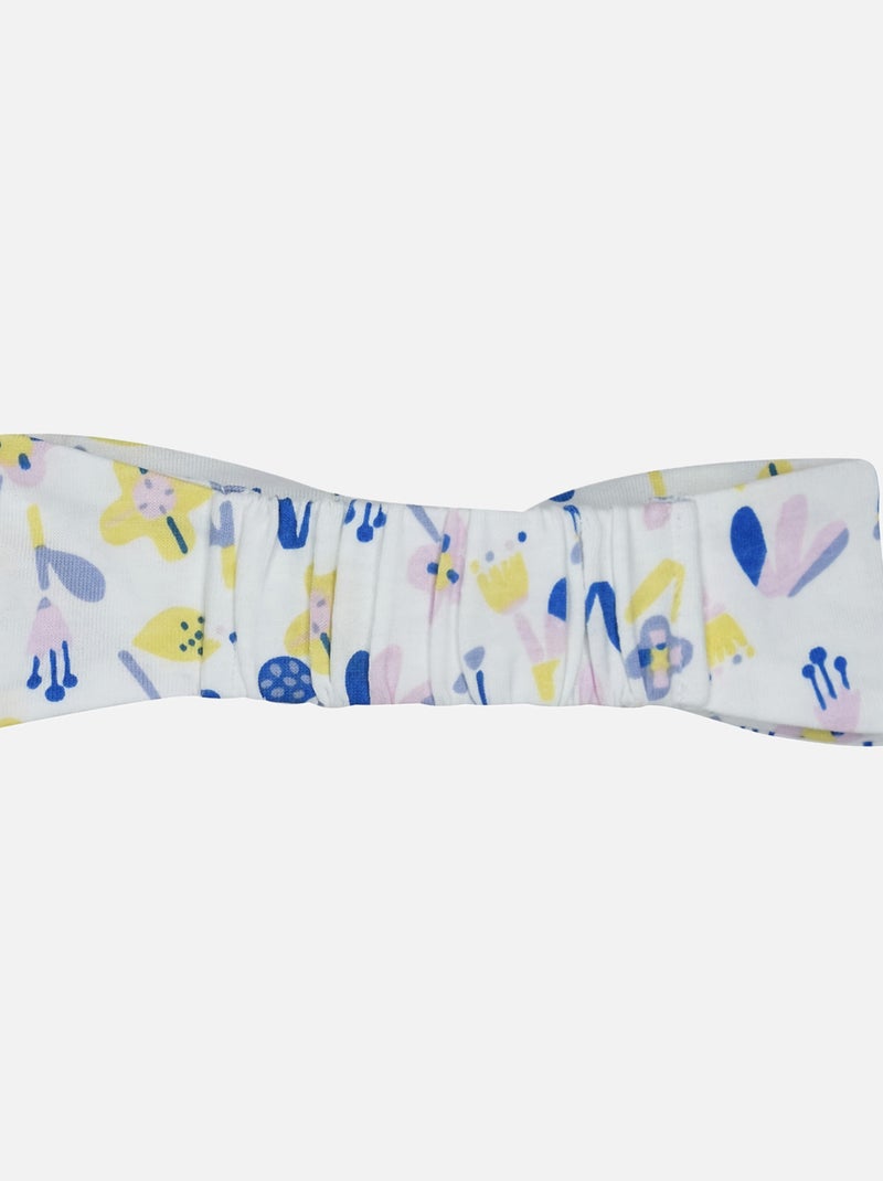 COMBICOURT BANDEAU GOLDEN MANCHES COURTES NAISSANCE Blanc - Kiabi