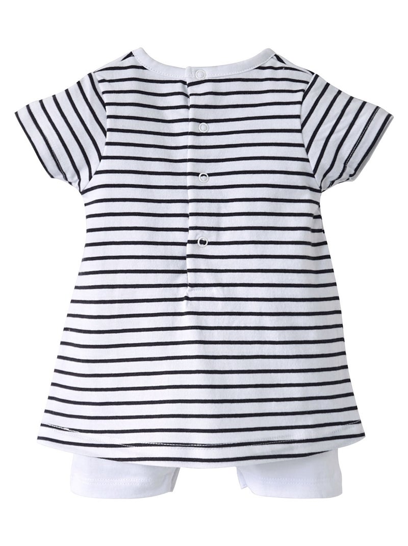 COMBICOURT BEBE FILLE PHOSPHORESCENT Blanc - Kiabi