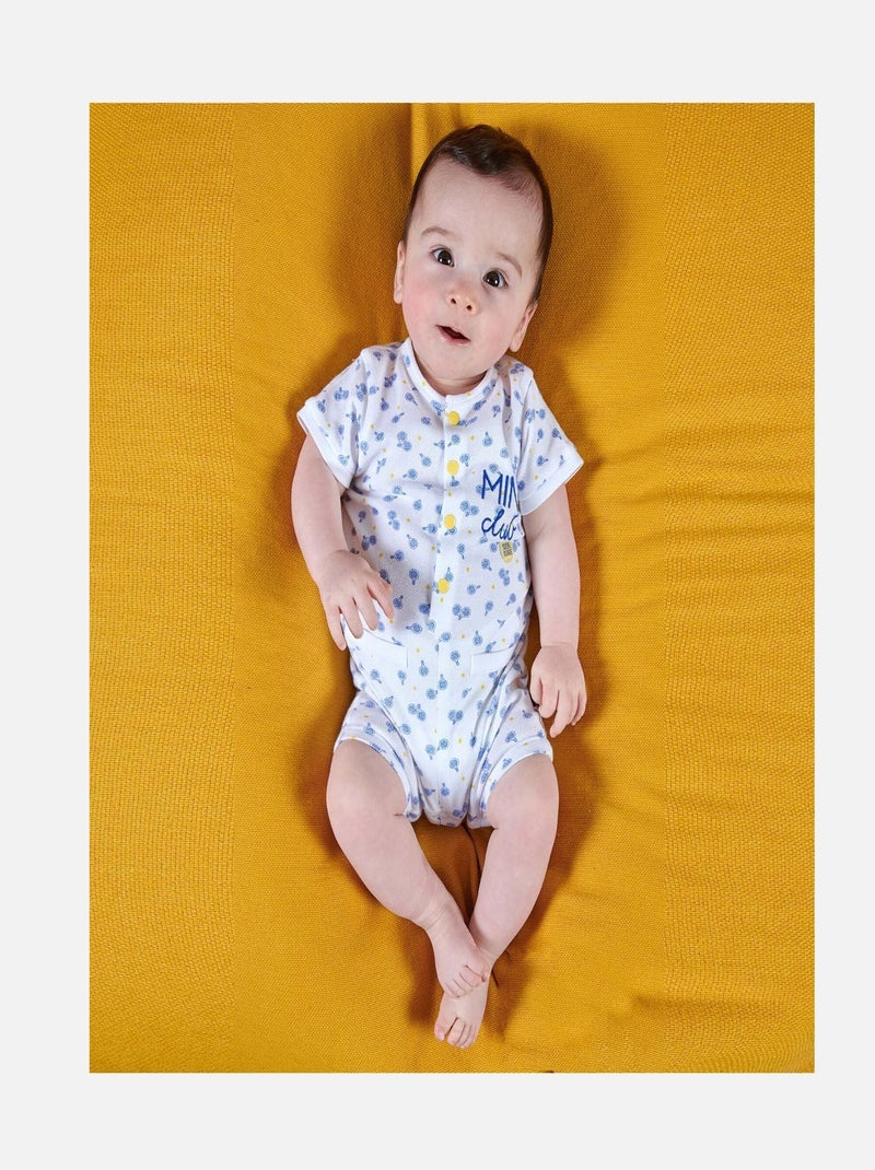 COMBICOURT LEON MAILLE PIQUEE COURT NAISSANCE Blanc - Kiabi