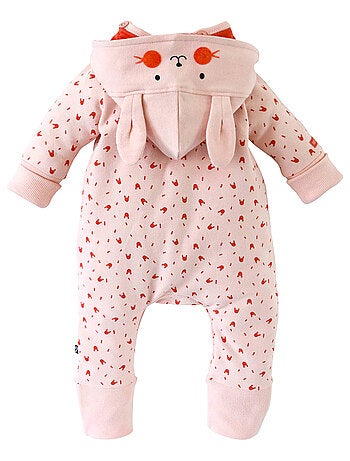 COMBINAISON A CAPUCHE BEBE FILLE