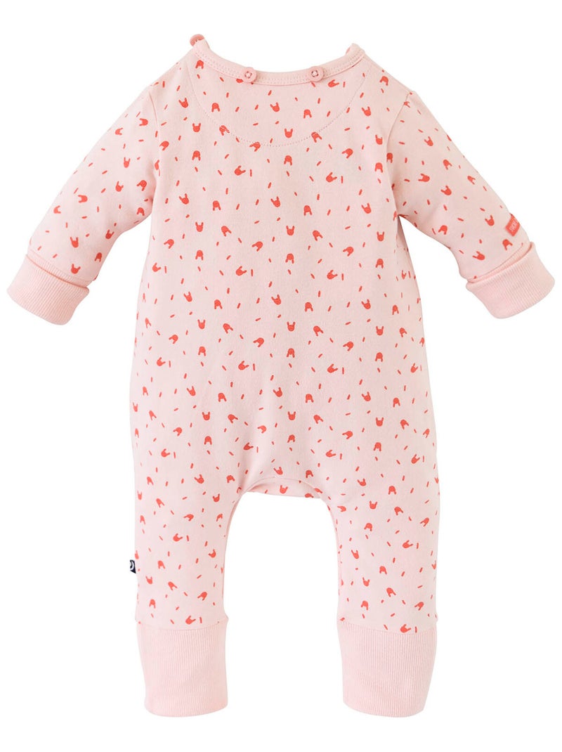COMBINAISON A CAPUCHE BEBE FILLE Rose - Kiabi