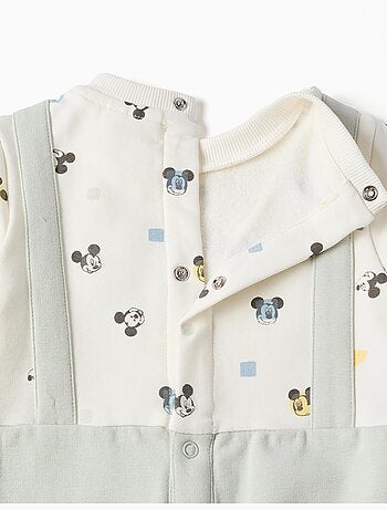 Combinaison à manches longues en coton peigné avec Mickey