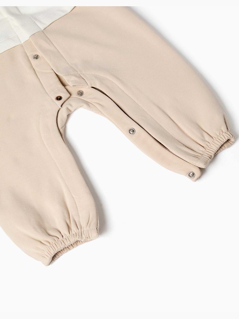 Combinaison avec intérieur en coton peigné Blanc - Kiabi