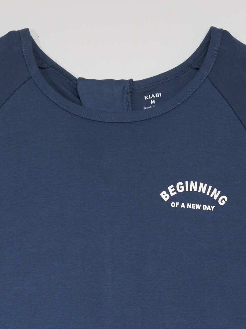 Combinaison avec ouverture zippée - collection facile à enfiler Bleu - Kiabi