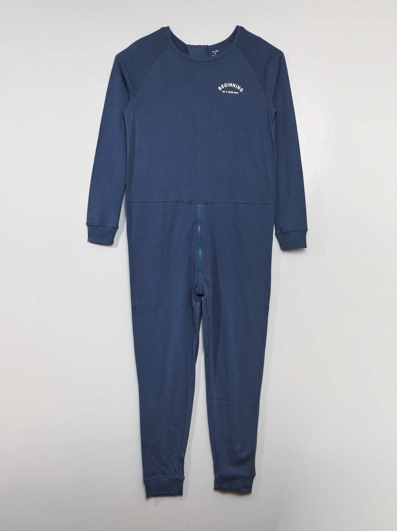Combinaison avec ouverture zippée - So Easy Bleu - Kiabi