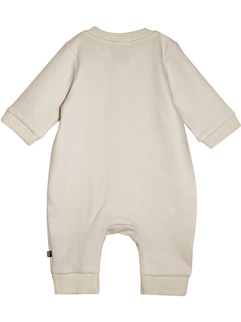 Combinaison bavoir stan maille long Beige - Kiabi
