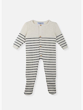 Combinaison bébé à pieds - collection «petits marins»