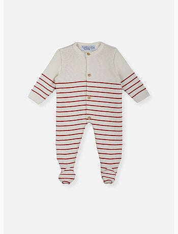 Combinaison bébé à pieds - collection «petits marins»