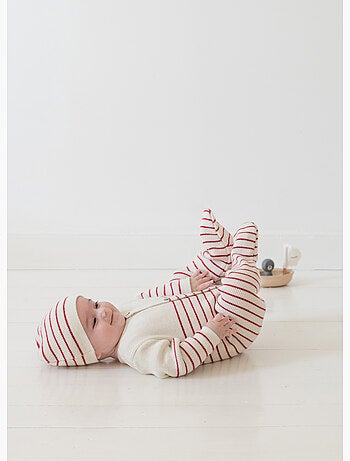 Combinaison bébé à pieds - collection «petits marins»