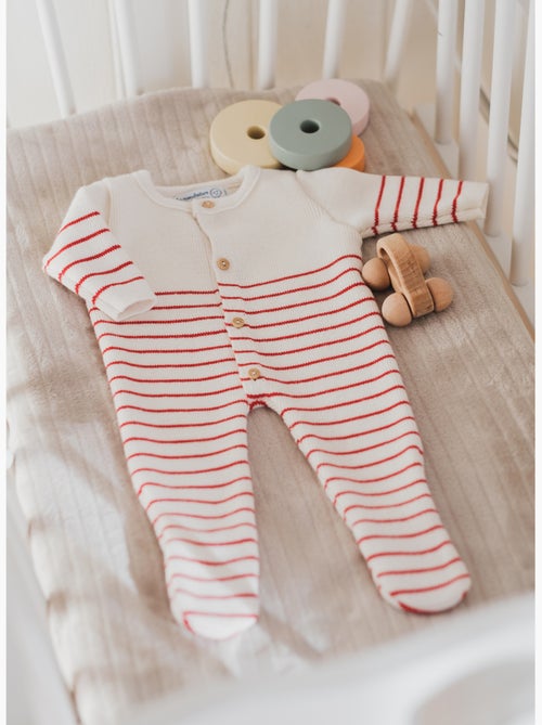 Combinaison bébé à pieds - collection «petits marins» - Kiabi Combinaison bébé à pieds - collection «petits marins» - Kiabi