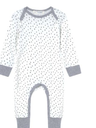 Combinaison Bébé Bio Pois Gris