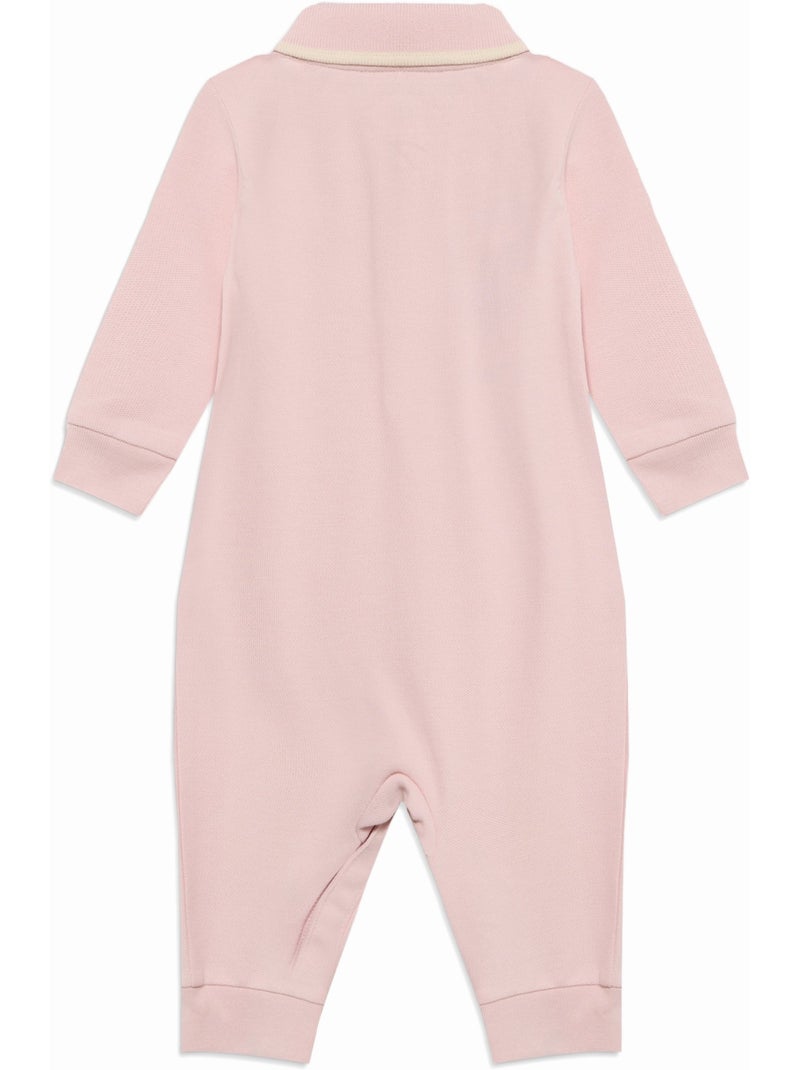 Combinaison bébé col polo - lacoste Rose clair - Kiabi