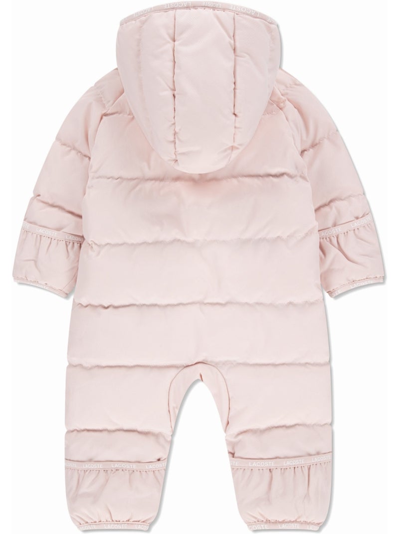 Combinaison bébé doudoune matelassée - lacoste Rose clair - Kiabi