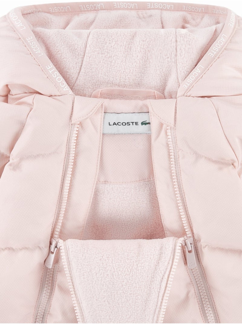 Combinaison bébé doudoune matelassée - lacoste Rose clair - Kiabi