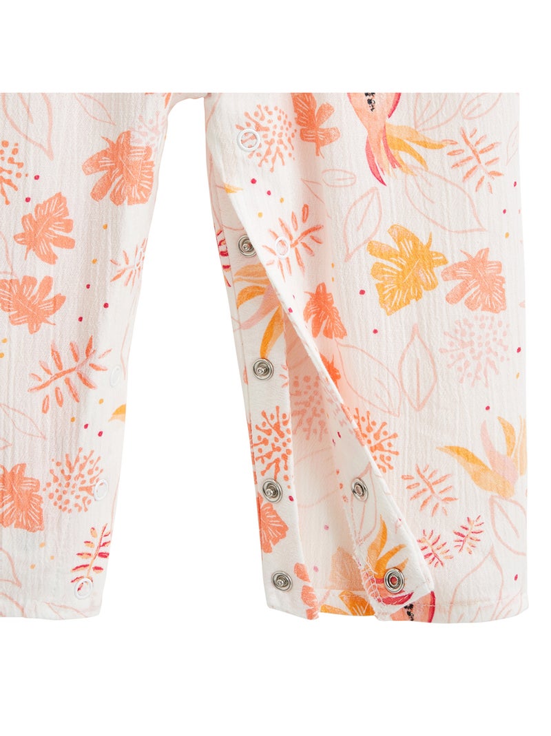 Combinaison bébé en gaze de coton Sumba Rose - Kiabi