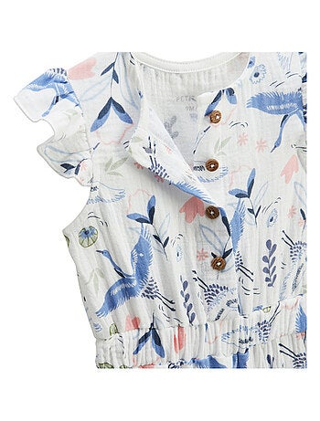 Combinaison bébé en gaze de coton Tiana