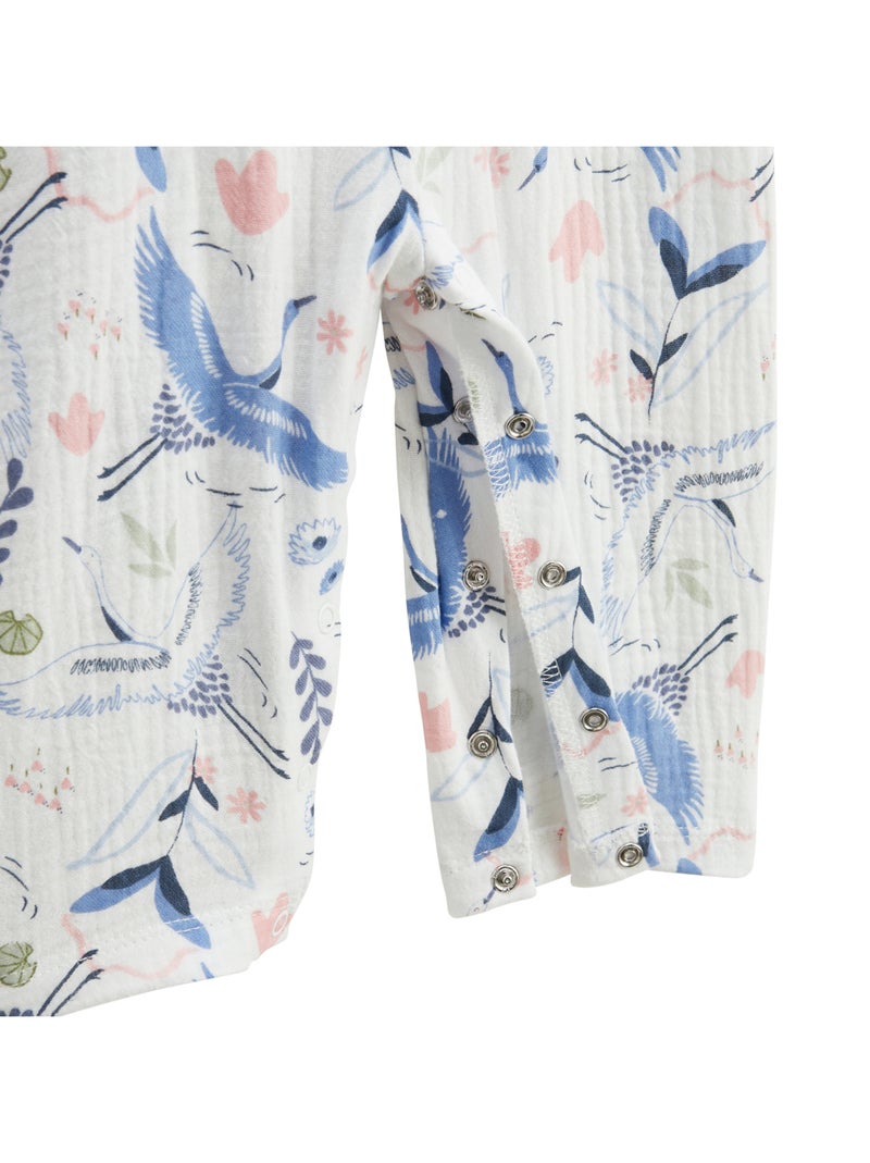 Combinaison bébé en gaze de coton Tiana Ecru - Kiabi