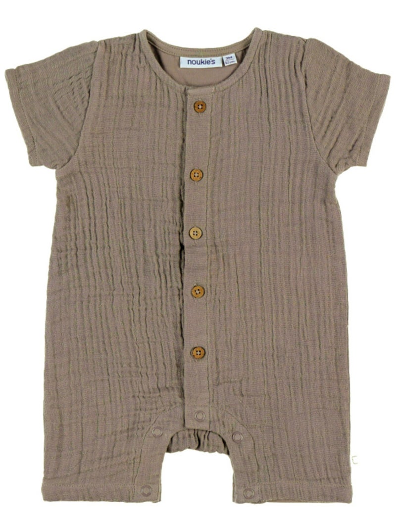 Combinaison bébé en mousseline brune Noukie's Marron - Kiabi