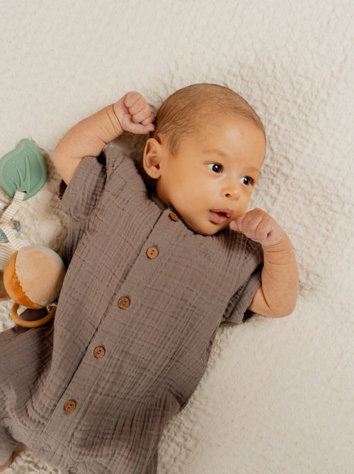 Combinaison bébé en mousseline brune Noukie's - Kiabi