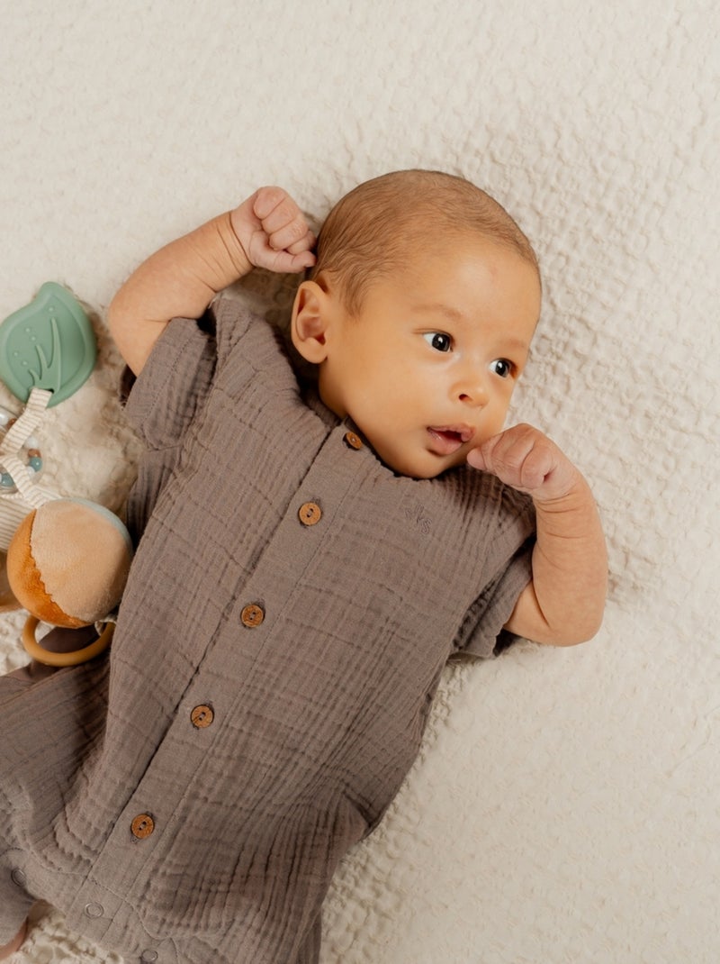 Combinaison bébé en mousseline brune Noukie's Marron - Kiabi