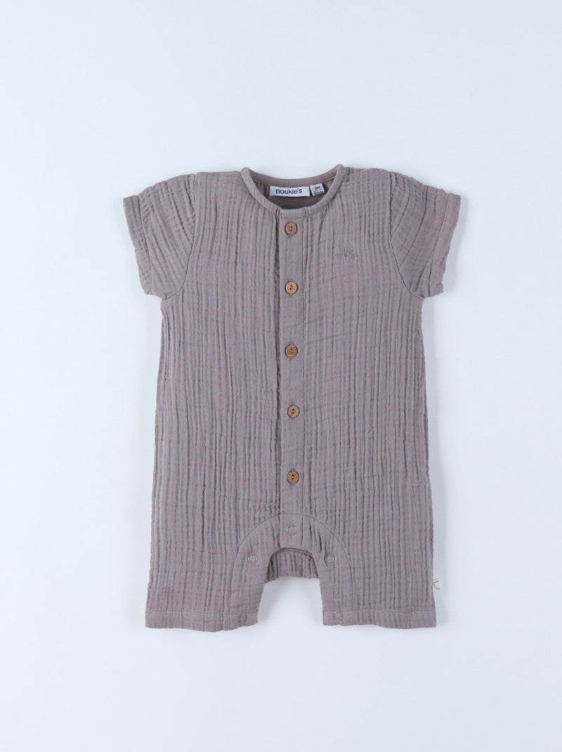 Combinaison bébé en mousseline brune Noukie's Marron - Kiabi