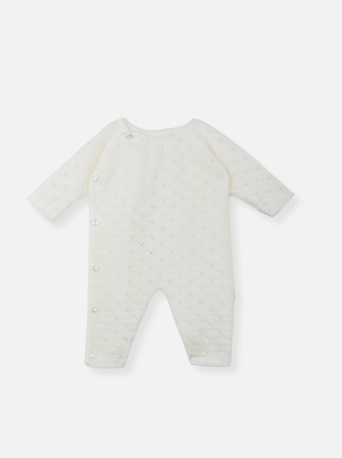 Combinaison bébé maille ajourée - Kiabi