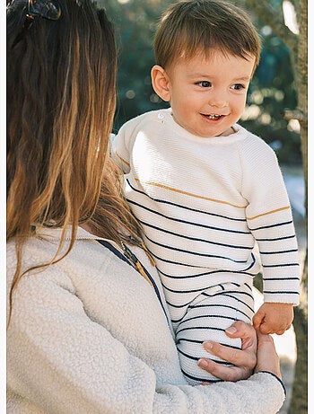 Combinaison bébé marinière